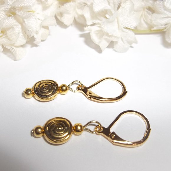 Small Earrings, Gold Earring, Minimalist Earring, Earring, Earring, Earring 8087 - Picture 4 of 8